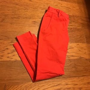 Theory Red Cropped Pant